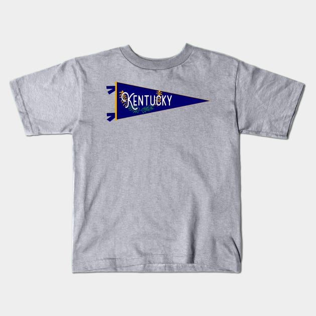 Kentucky Flag Pennant Kids T-Shirt by zsonn
